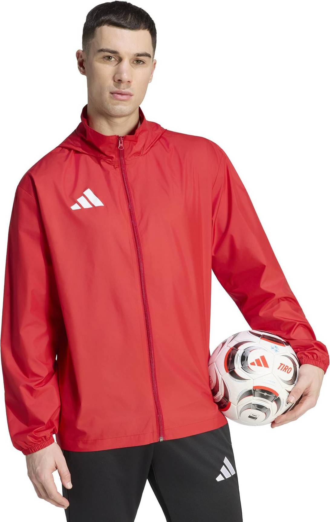 adidas Entrada 26 Hooded Multi Jacket - Rouge
