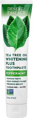 Desert Essence Tea Tree Oil Whitening Plus Toothpaste Peppermint