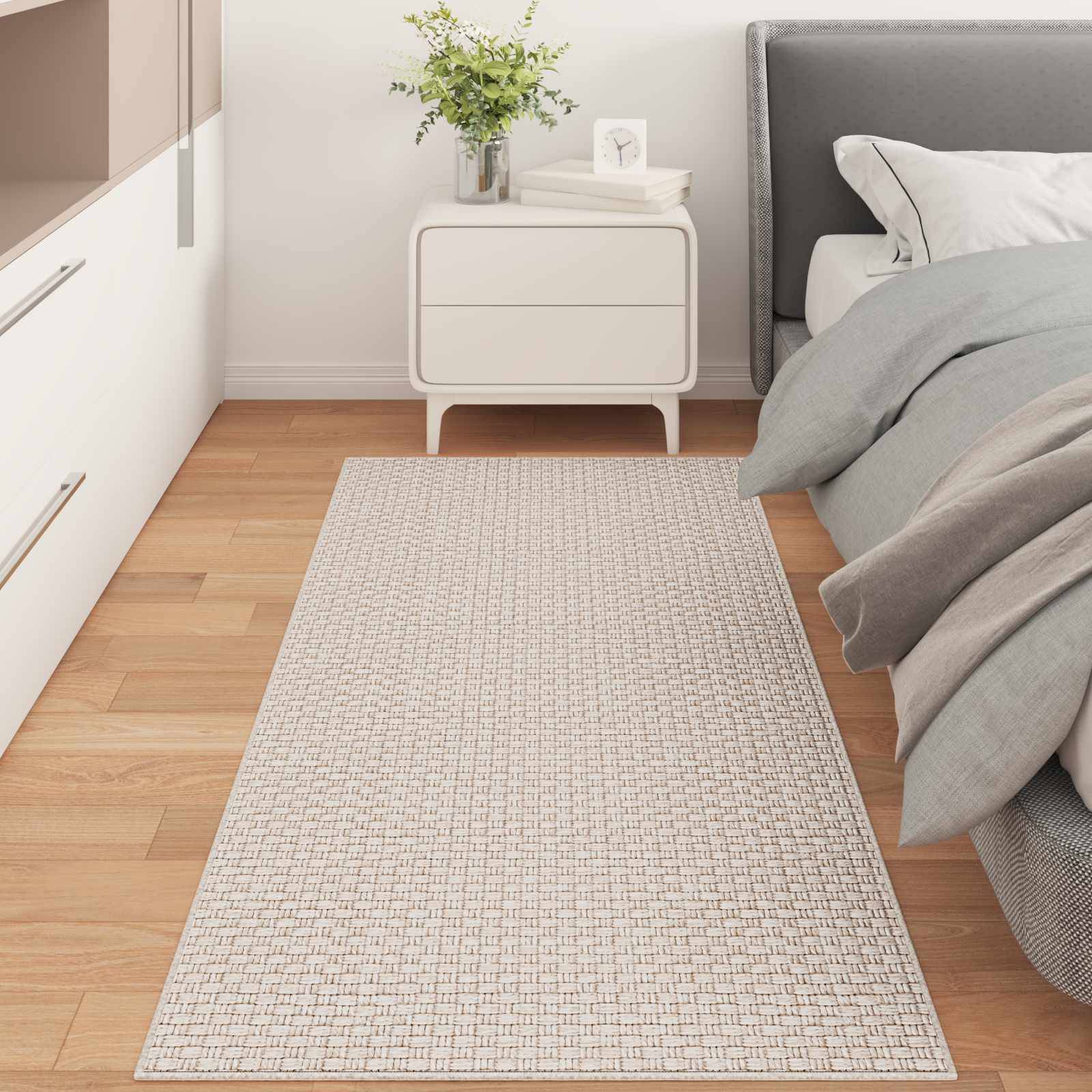 vidaXL Area Rugs Rectangular Huarte Cream 150 x 80 cm Beige