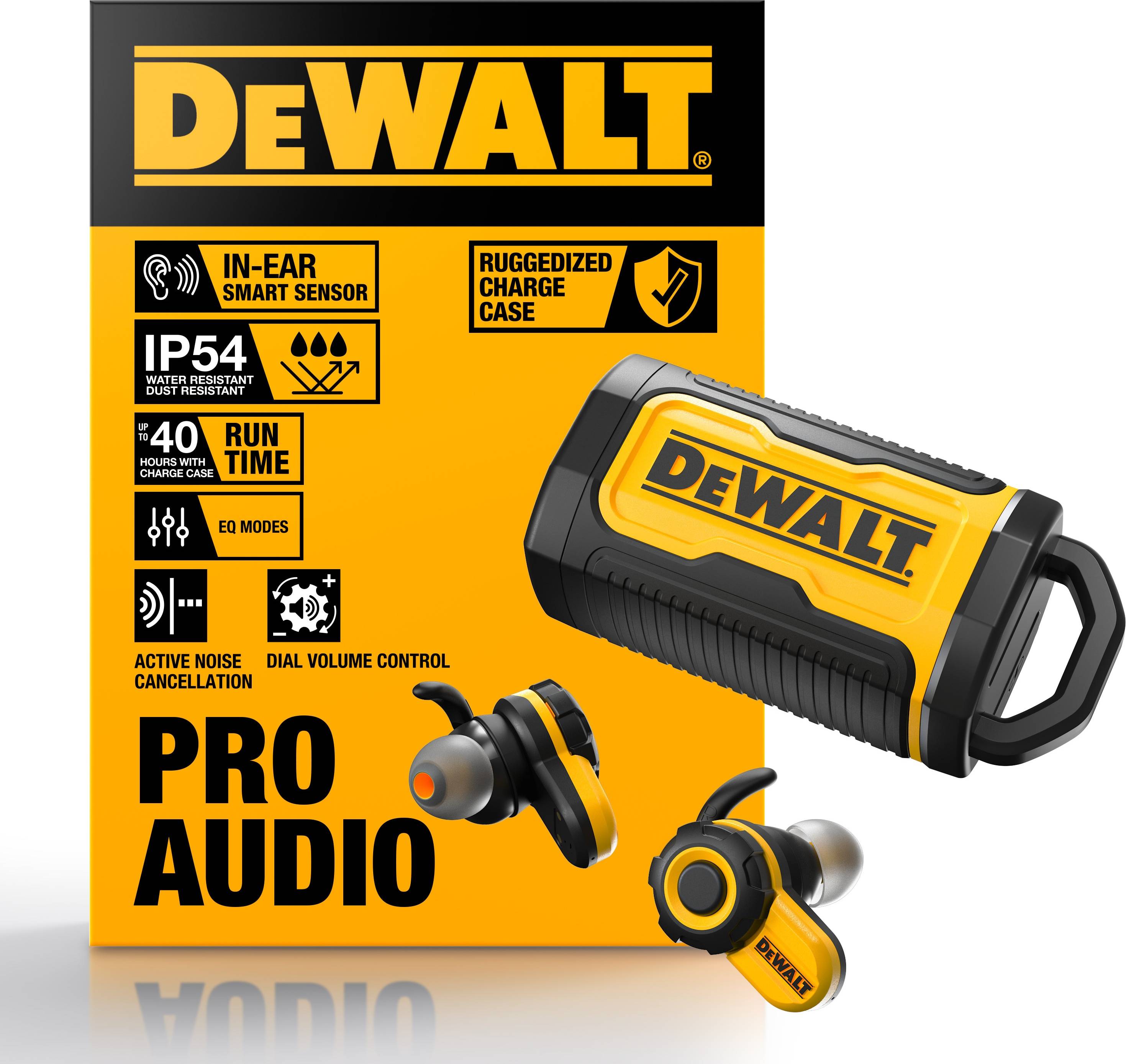 True wireless earbuds with charging case Dewalt Wireless Bluetooth Earbuds Charging Case