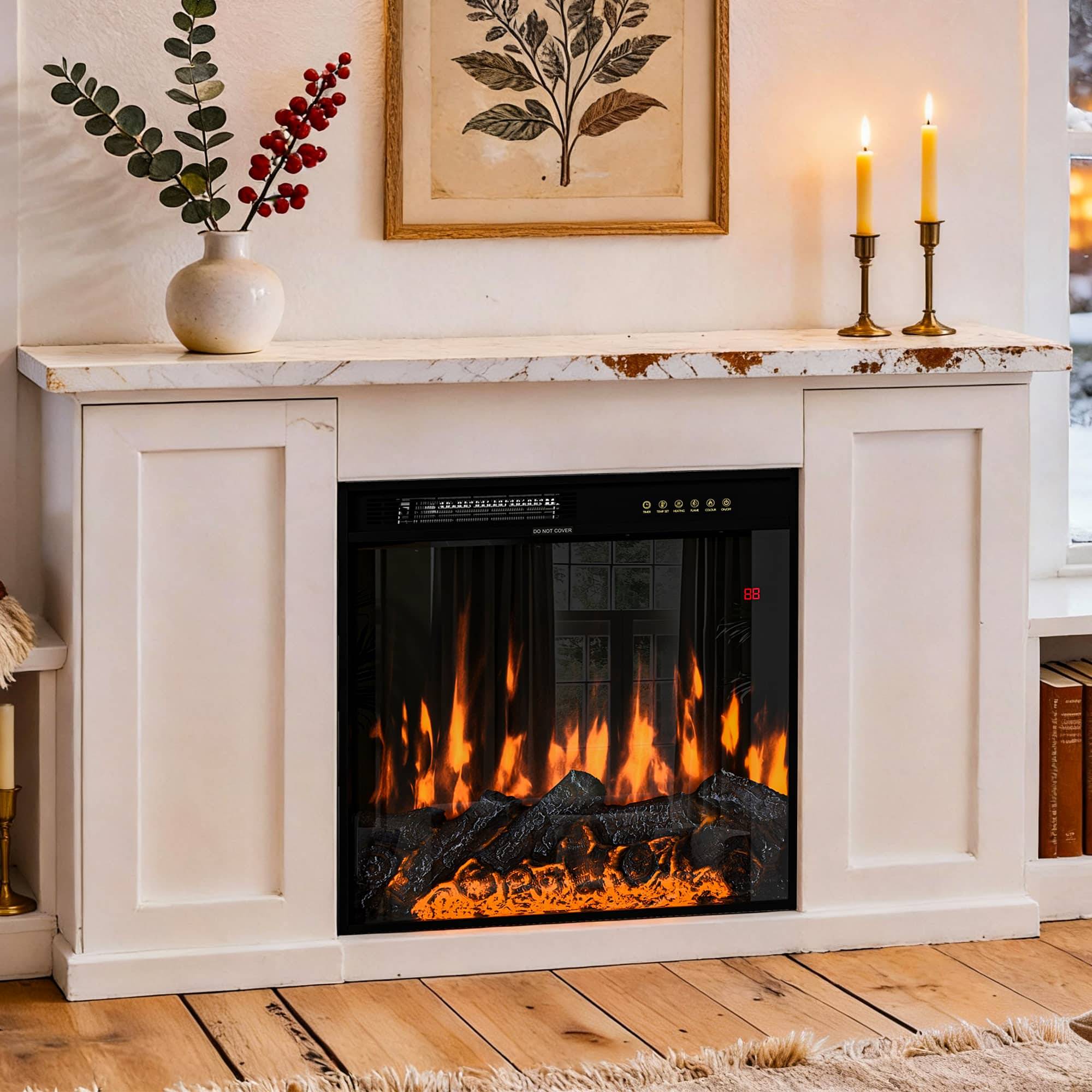 Electric fireplace insert Homsee Built-In Electric Fireplace Insert 1500W