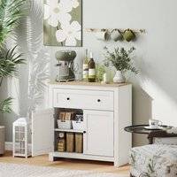 Homcom Kitchen Storage Cabinet Cream Sideboard