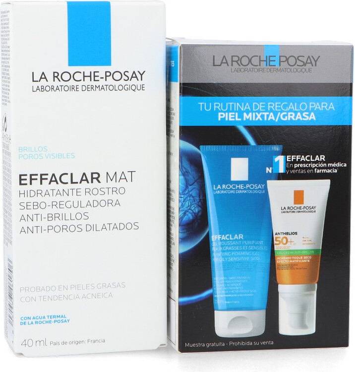 La roche posay effaclar La Roche-Posay Effaclar Mat + Kit Rutina Piel Grasa