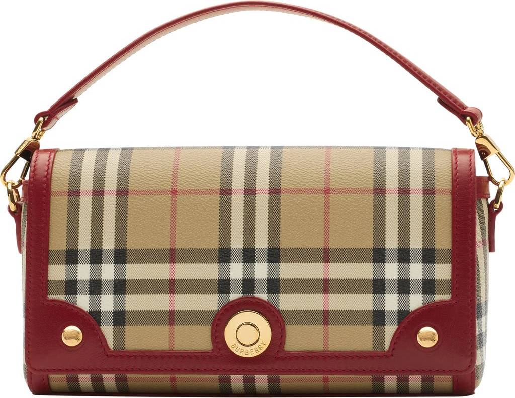 Burberry Note Handbag - Beige/Checkered