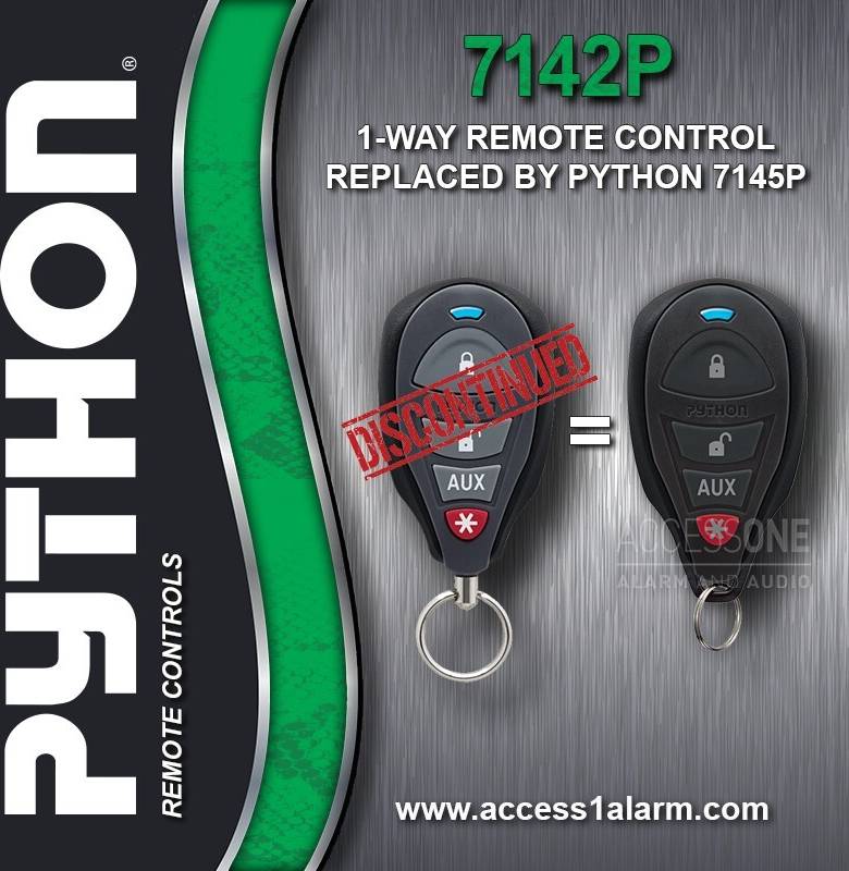 Python 7145p 1-Way 4-Button Remote Control