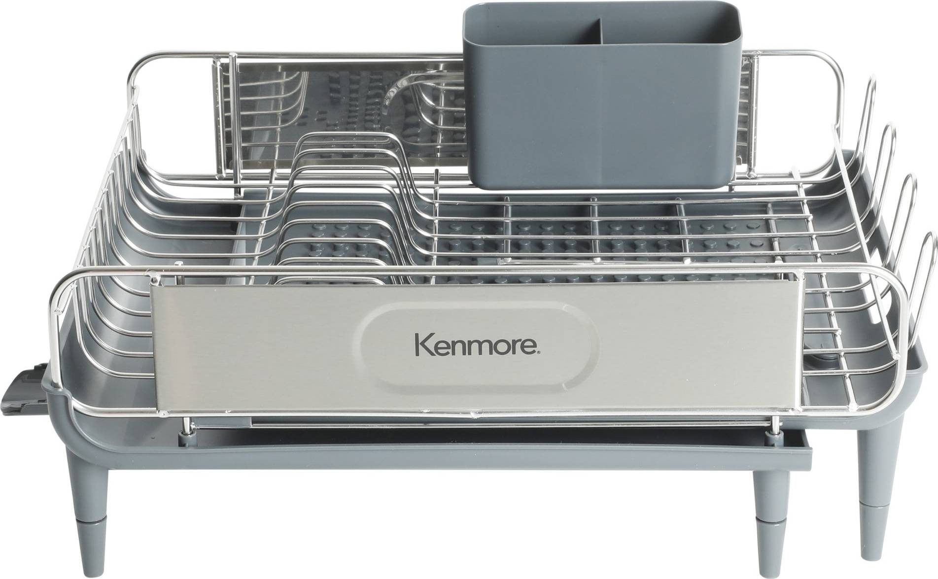 Kenmore Expandable Full Size Rust Resistant Rack with Drain Board Dish Drainer