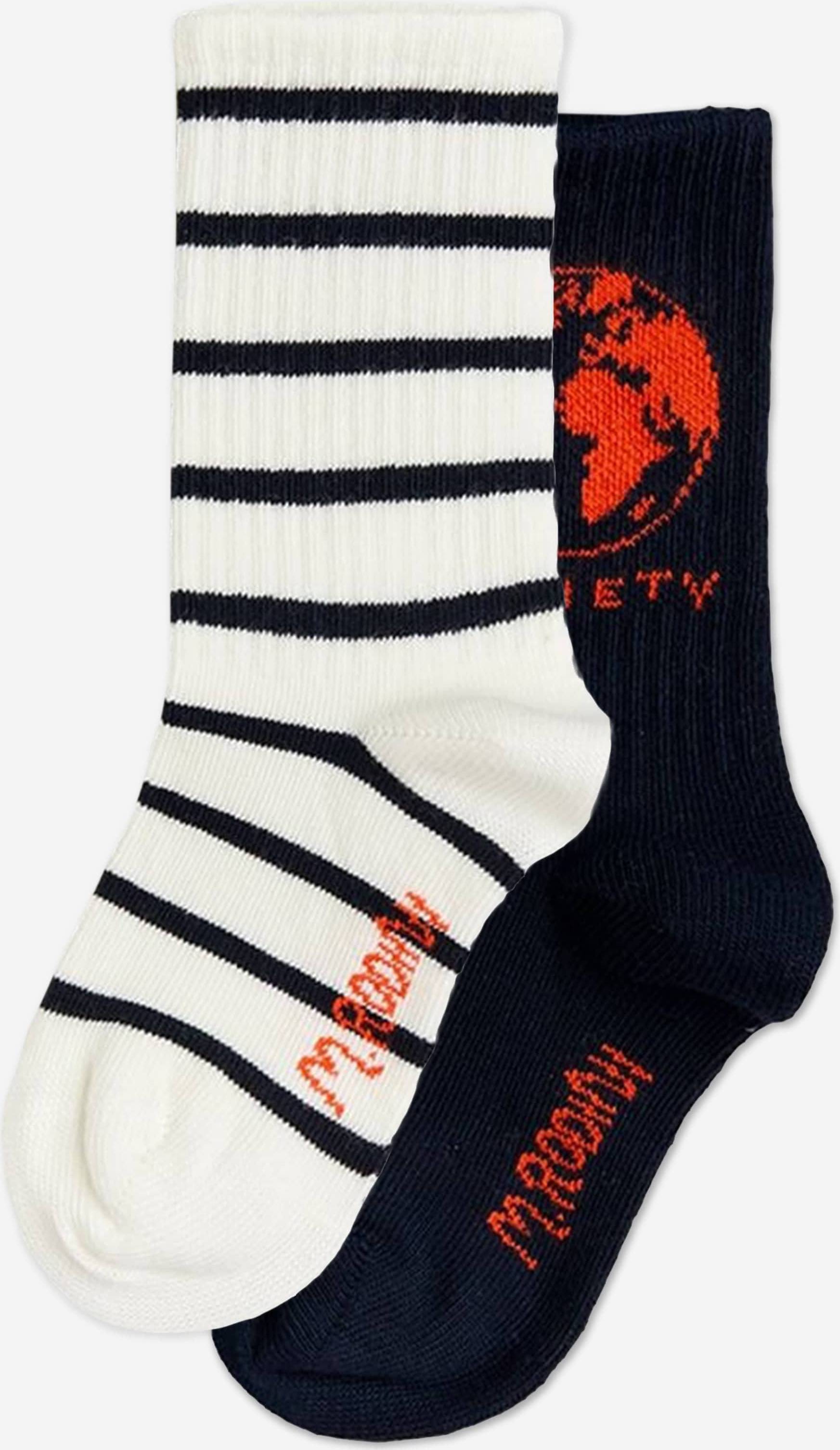 Mini Rodini Society Socks Set 2 Pack - Navy
