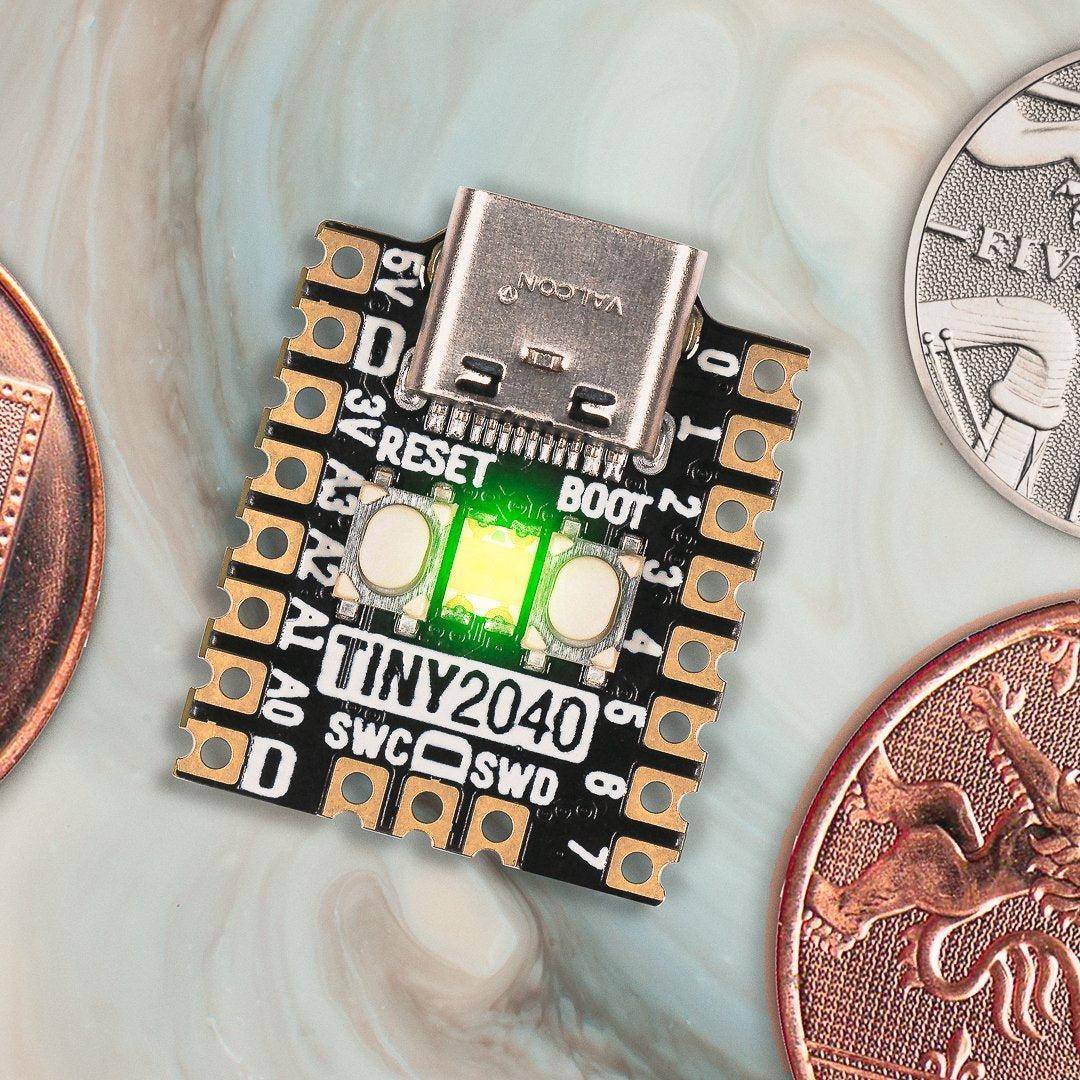 BerryBase Pimoroni Tiny 2040 Mikrocontroller Board Kit