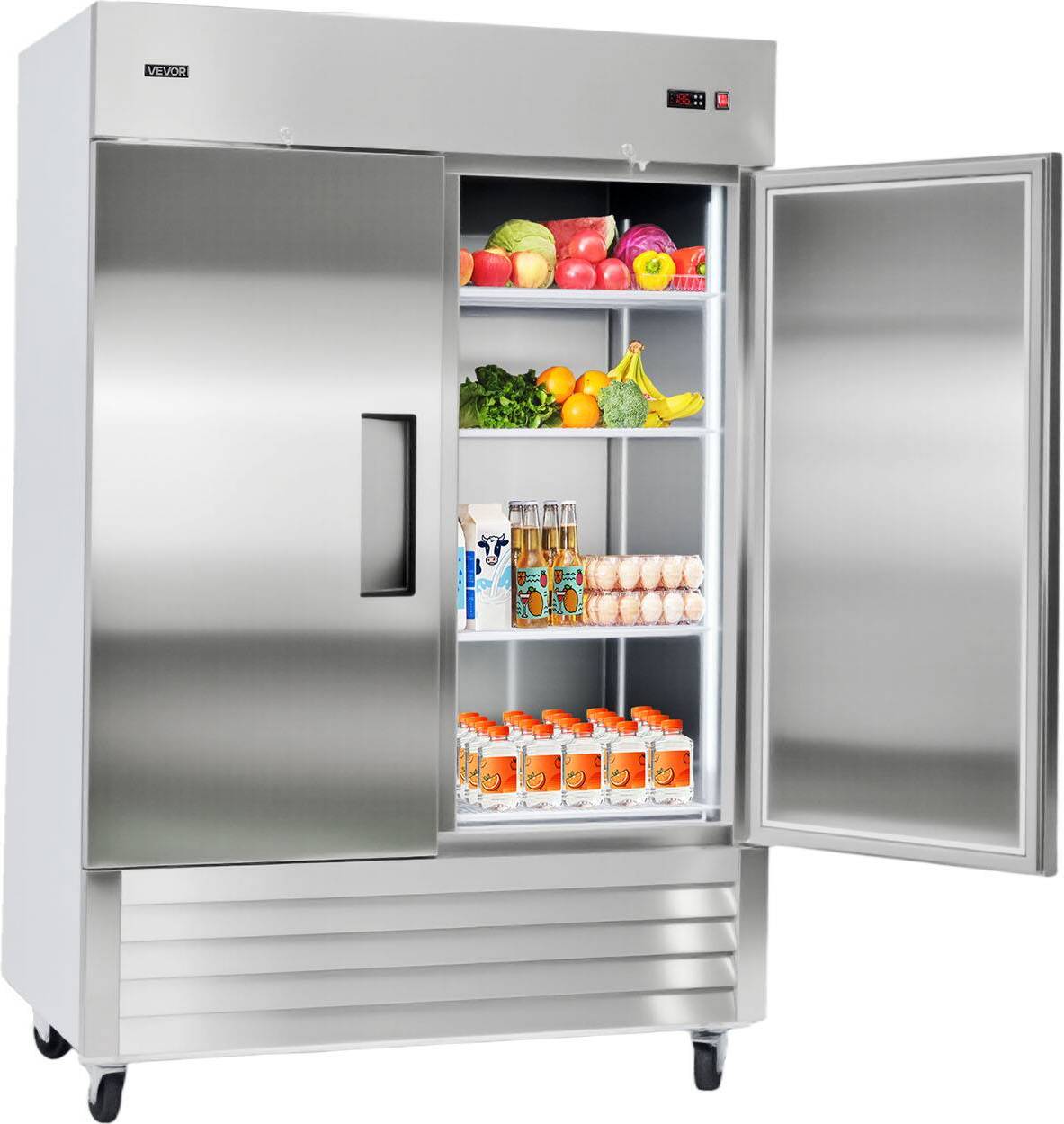 Commercial refrigerator VEVOR Commercial Reach-In Refrigerator 54 Inch