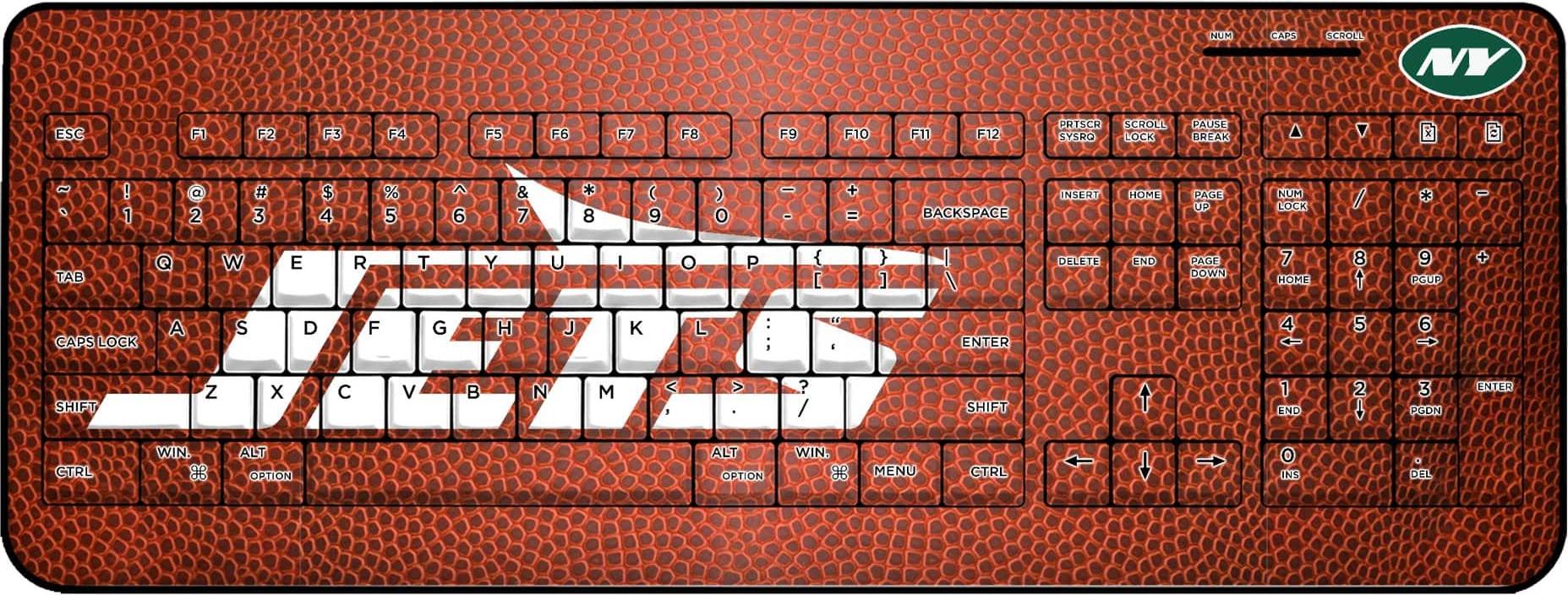 Keyscaper Football Design Wireless Keyboard Multicolor
