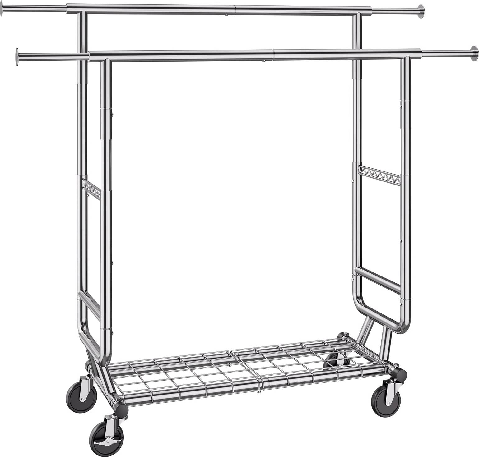 Double clothing rack VEVOR Heavy Duty Double Hanging Rod Clothes Rack
