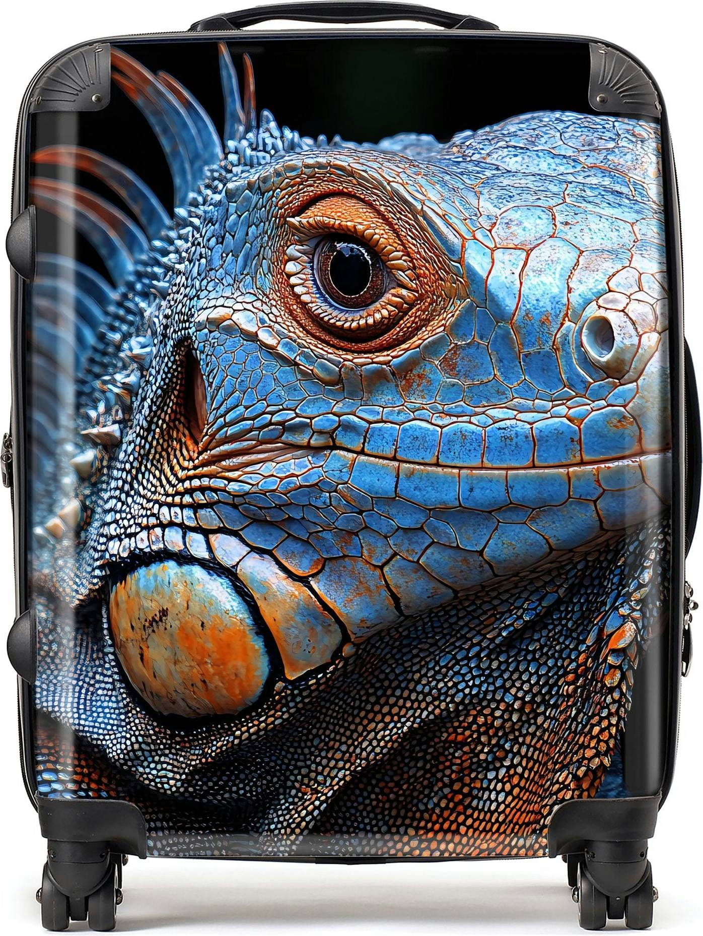 Warren Reed Finn Wilder Blue Lizard Suitcase Large