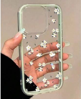 Shein Soft Solid Color Perforated Phone Case
