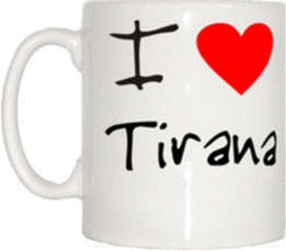 TeeTreeDesigns I Love Heart Tirana Mug