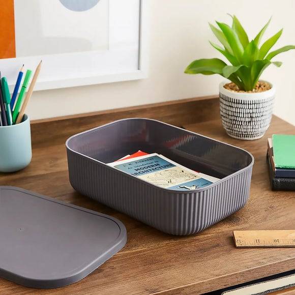 Dunelm Ribbed Storage Box & Basket