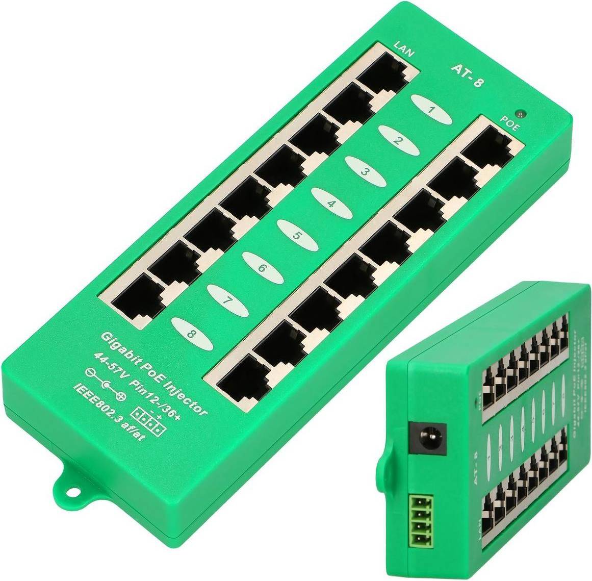Extralink Active Poe Injector 8 Port Gigabit