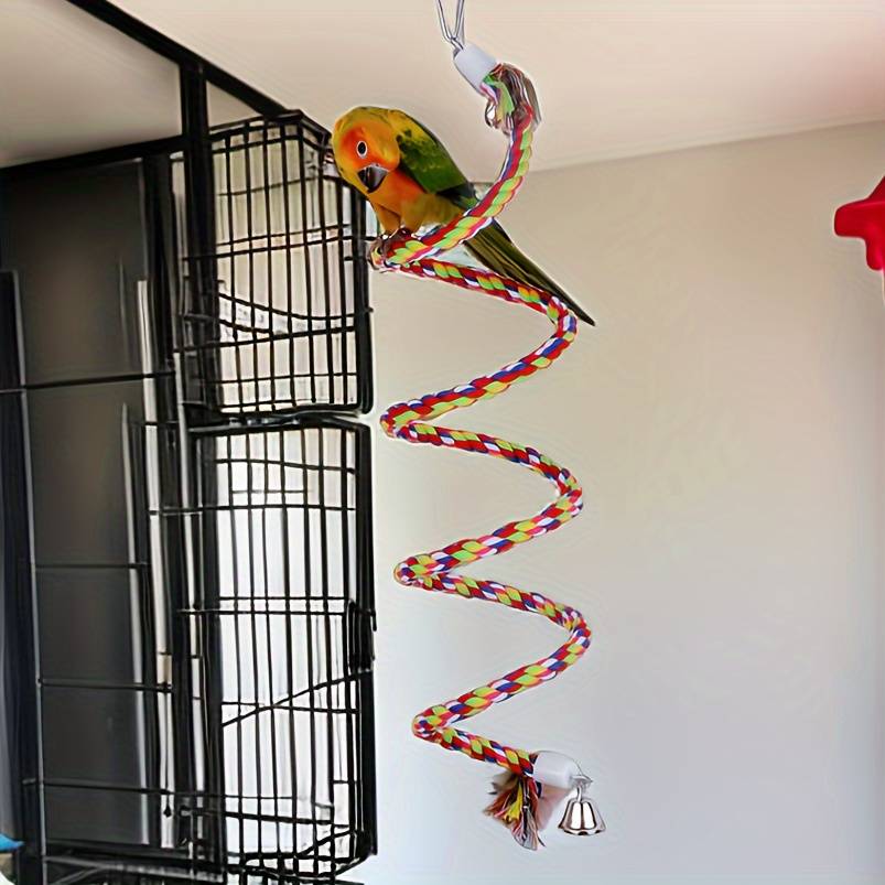 Temu 63-Inch Large Bird Rope Perch Swing Toy