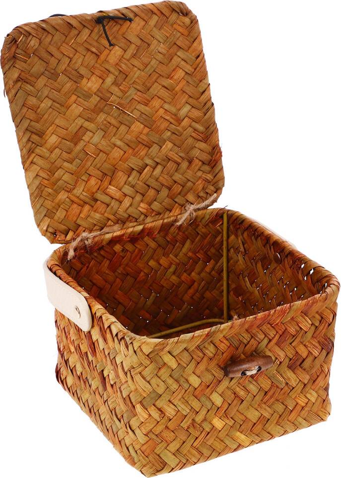 Inoomp Woven Storage With Handle Sundry Container Box & Basket