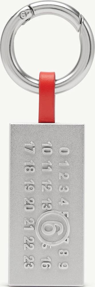 MM6 Numeric Tag Keyring Papaya - Unisex