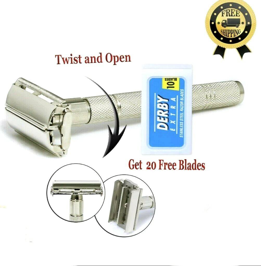 Shaving razor blade Derby Twist To Open Butterfly Safety Shaving Razor