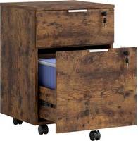 Homcom Two-Drawer Lockable Filing Storage Cabinet