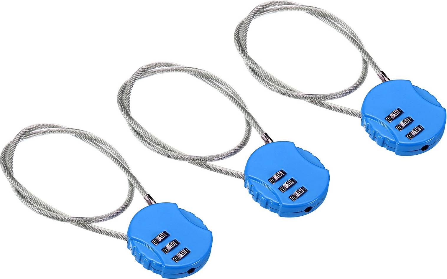 Combination lock PATIKIL Combination Lock 15 Inch 3pcs Outdoor Waterproof