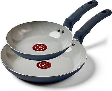 T fal ceramic cookware set T-fal Essentials Ceramic Frypan 2-pc Blue Cookware Set
