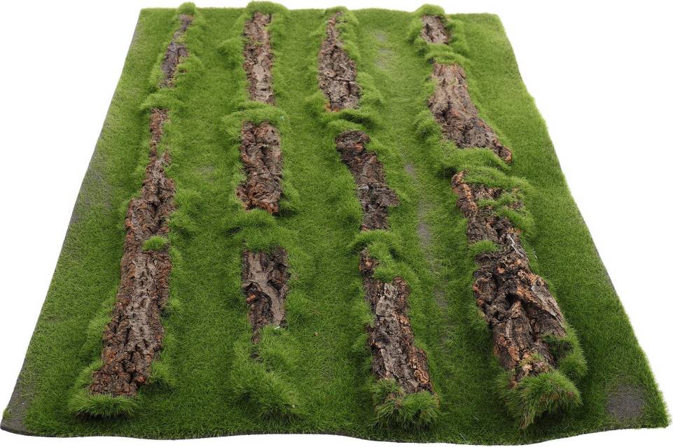 Solustre 4Pcs Artificial Grass Rug For Turtle Tanks