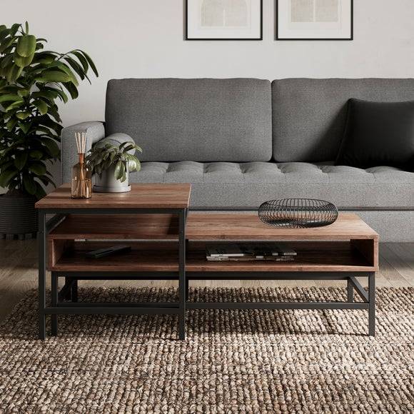 Dunelm Fulton Square Rectangular Coffee Tables Nesting Table