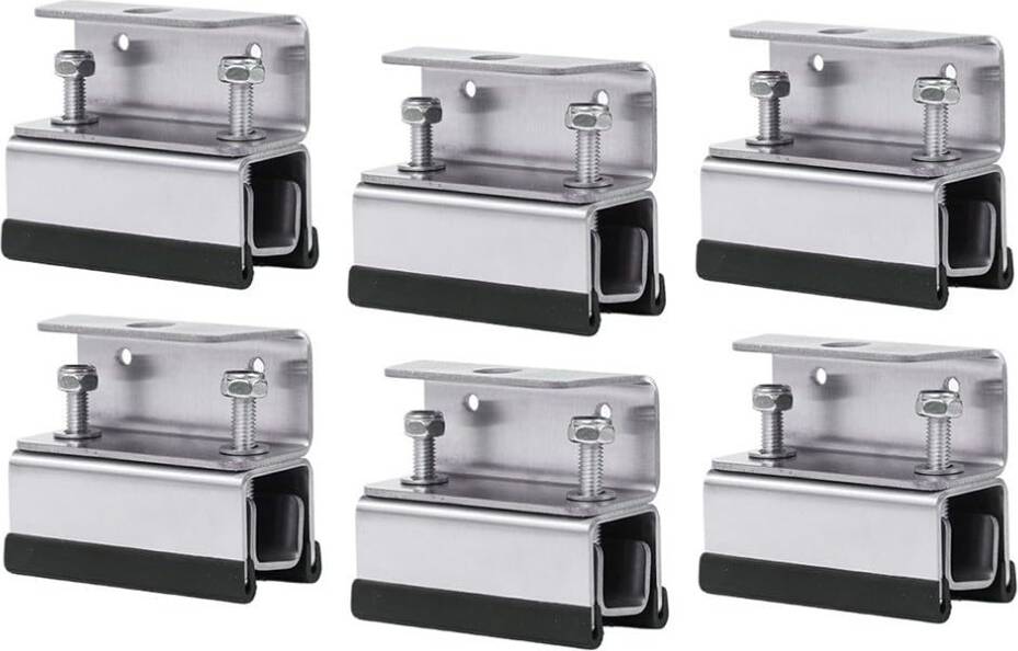 Stainless Steel Solar Module Mounting Bracket Set - 6 Pieces