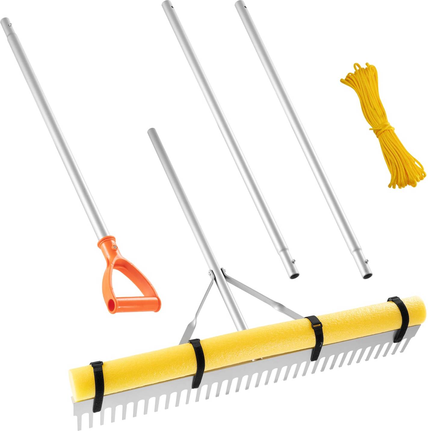 Garden rake VEVOR Landscape Rake 36 Inch Wide Head 133 Inch Handle