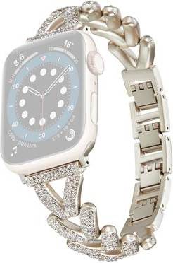 Apple Watch Series 8 Rhinestone Décor Metal Strap