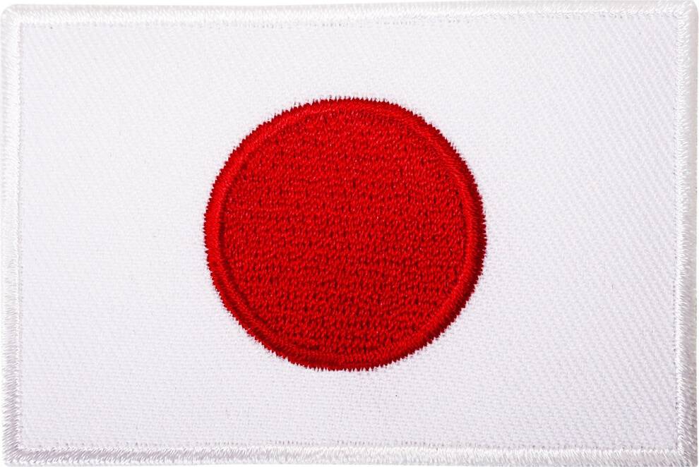 Karate gi Japan Flag Embroidered Patch 3x2 Inch