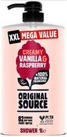 Original Source Vanilla And Raspberry Shower Gel Body Wash 1L