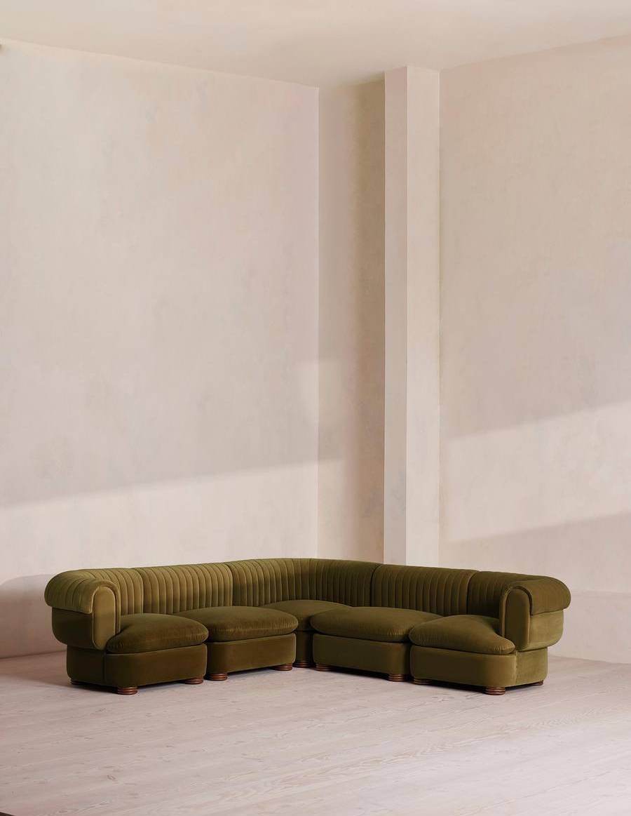 Soho Home Rava Modular Corner Velvet Sofa