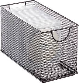 Vinyl record store The Container Store Medium Multi-Purpose Mesh Bin Graphite