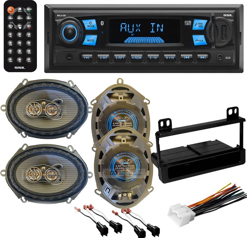 Single din car stereo SSL Single Din Car Stereo Receiver Kit