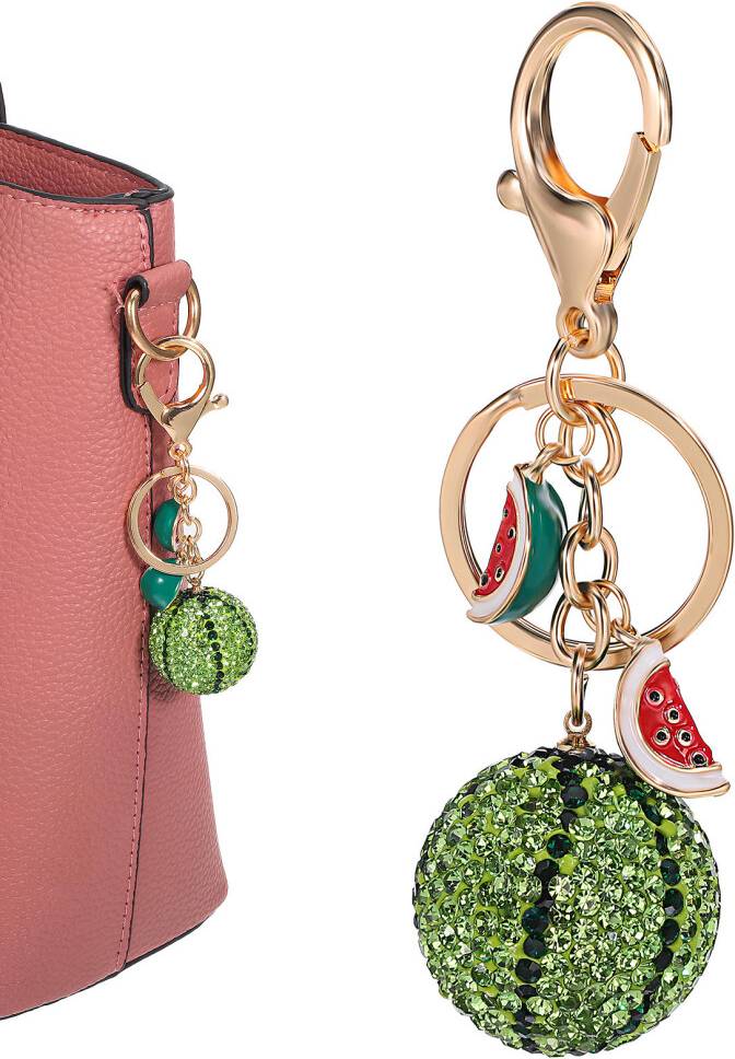 VILLCASE Multi Color Metal Watermelon Keychain Bag Pendant - Multi Color