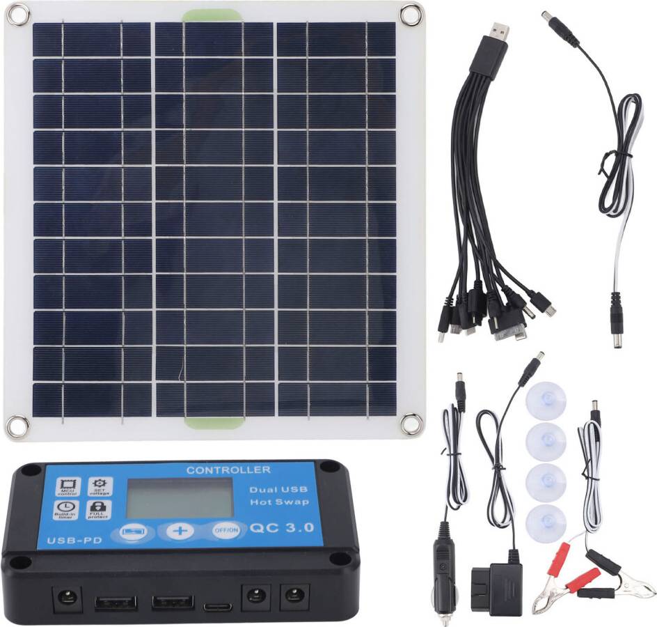 200w solar panel 200W Solar Panel Kit Blue Controller