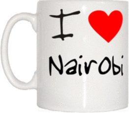 TeeTreeDesigns I Love Heart Nairobi Mug