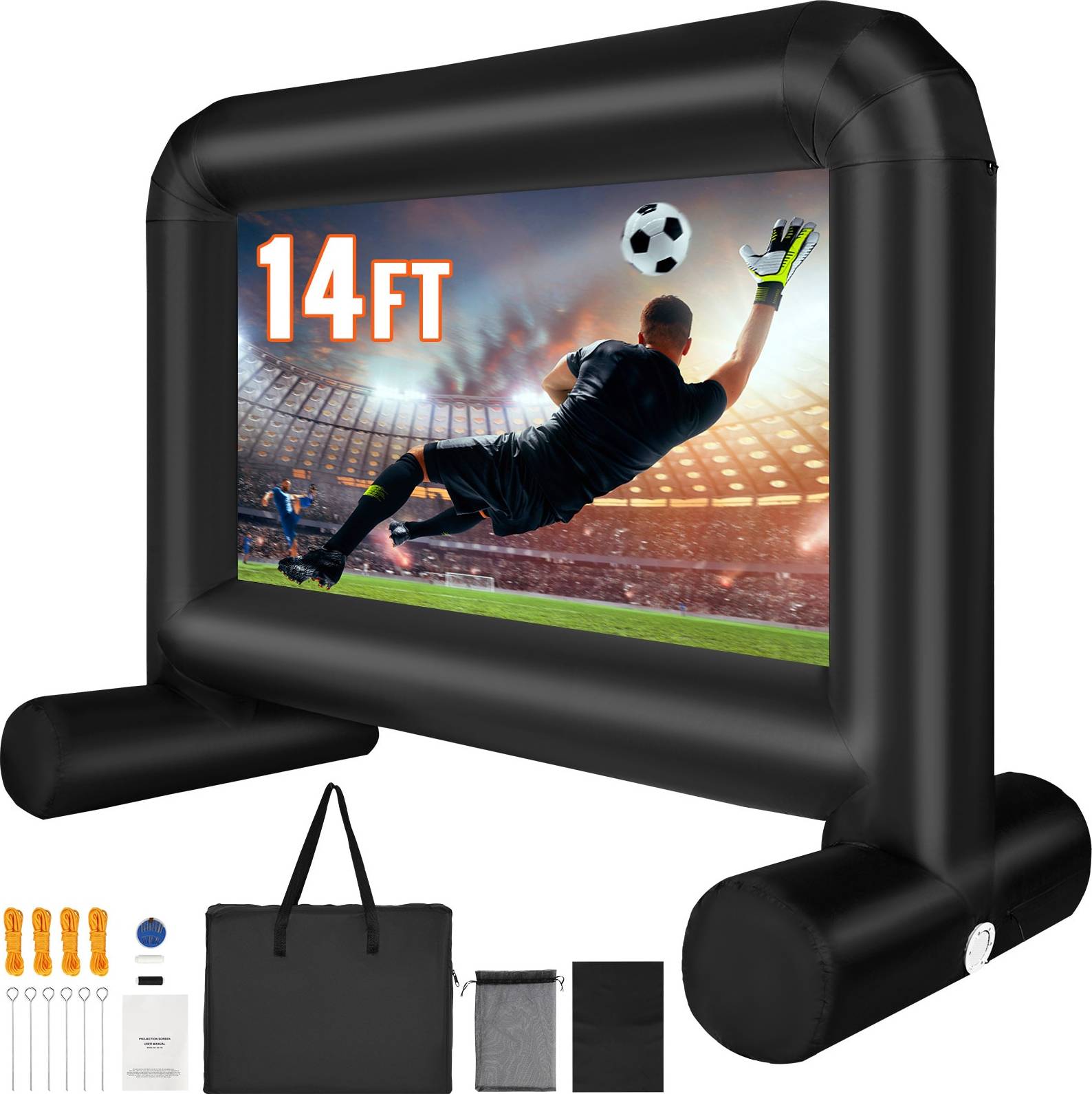 Inflatable projector screen VEVOR Inflatable Movie Screen 14 FT