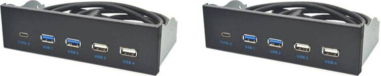 Typecat 2pcs 5.25 Inch Usb3.1 Gen2 Front Panel