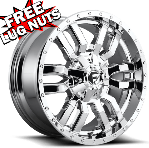Fuel 20 Inch 20x10 D631 Sledge Chrome Wheel Rim