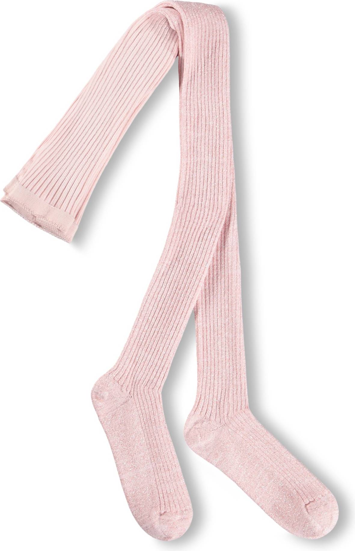 Glitter Rib Tights Pink Strumpbyxor - Cloud Rosa