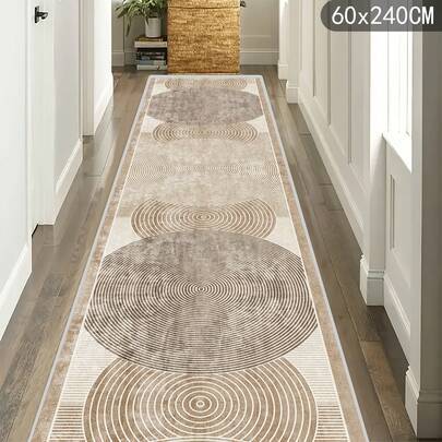 Shein Modern Minimalist Geometric Circle Line Rug