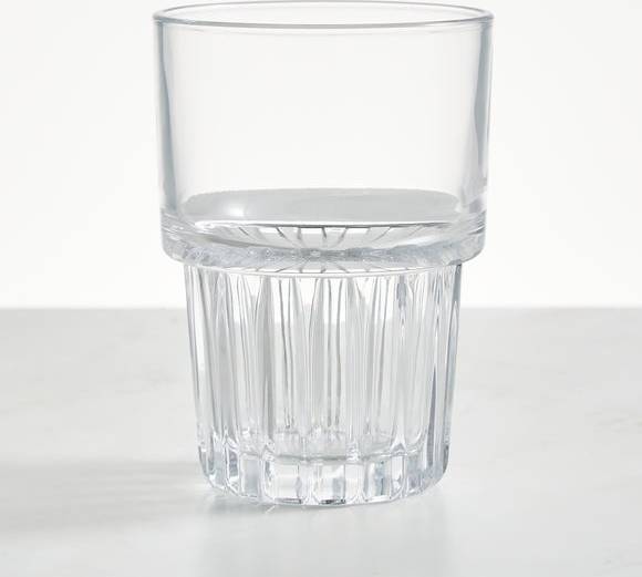 Dunelm Ribbed Stacking Highball Drinking Glass