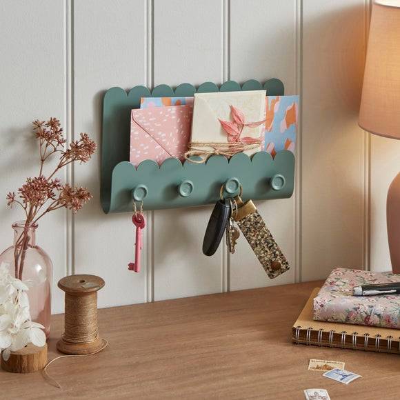 Dunelm Remi Letter Rack Key Hooks Coat Hook