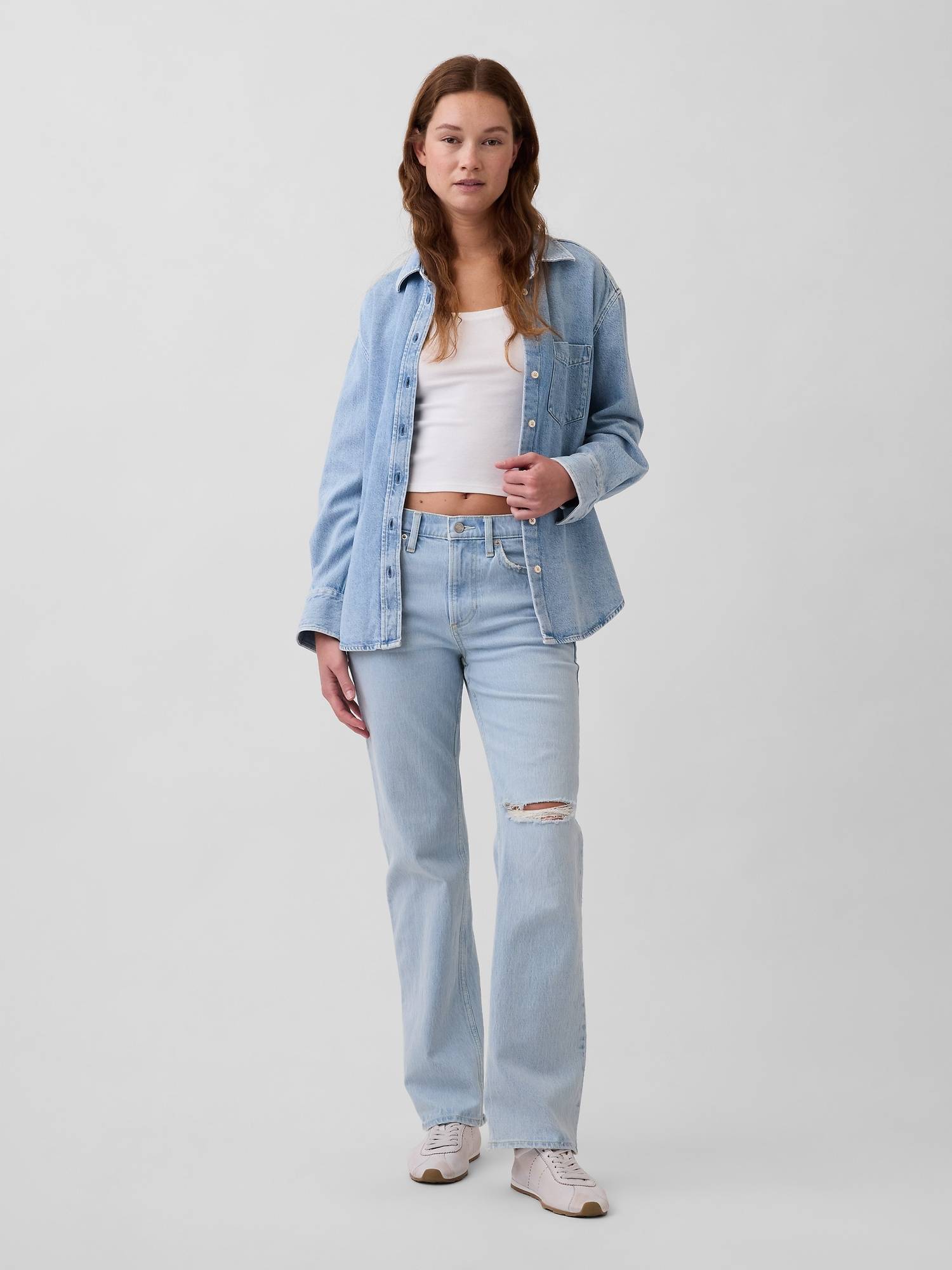 GAP Mid Rise Relaxed Straight Jeans