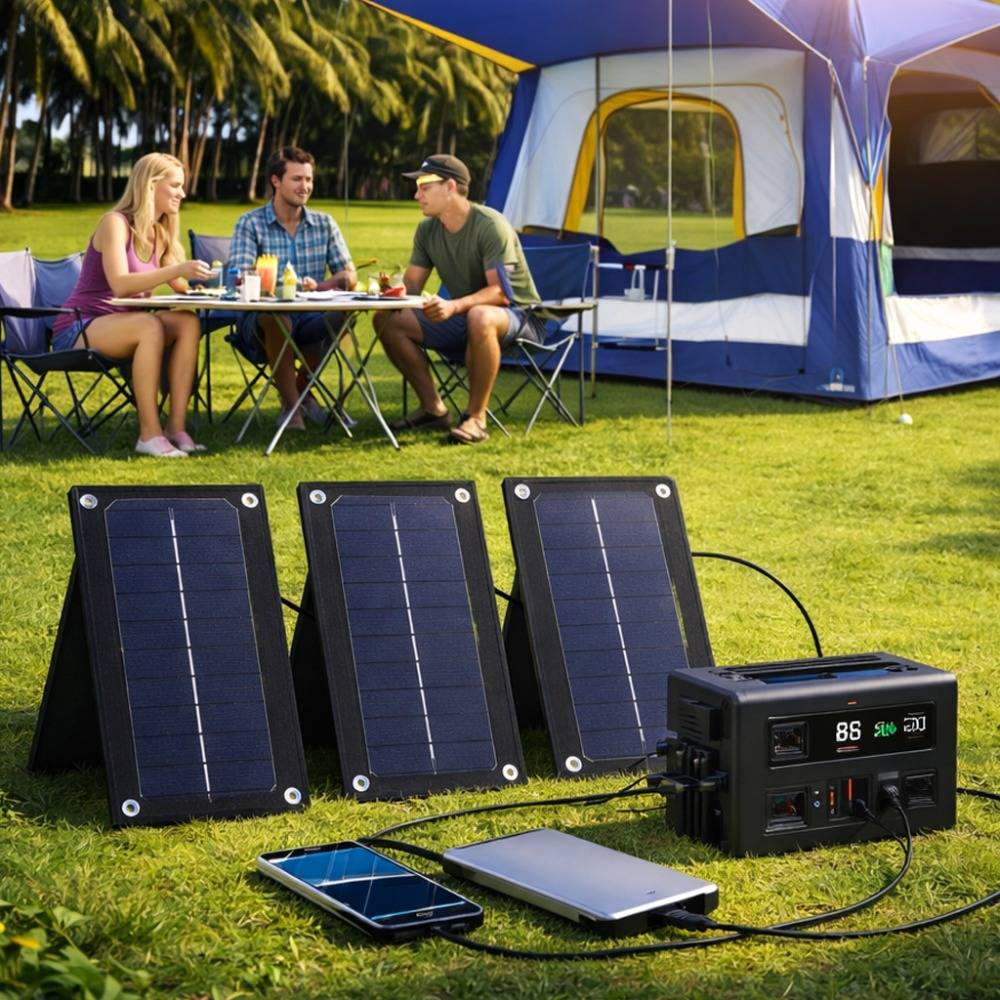 Solar panel charge controller Temu Portable Solar Panel Kit 100a Charge Controller