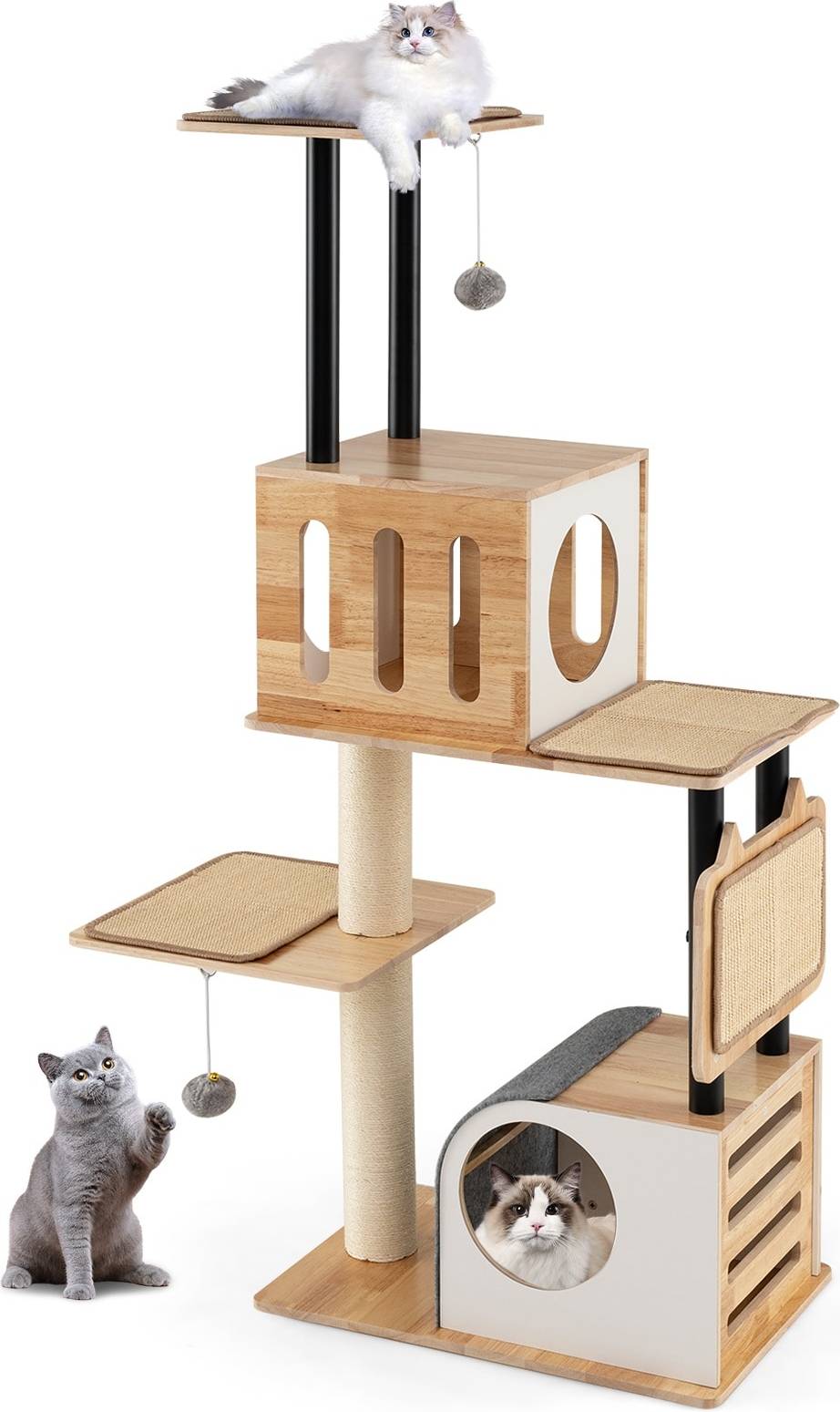 Multi level cat tree SlickBlue Multi-Level Cat Tree Tower 56 x 16 Inch